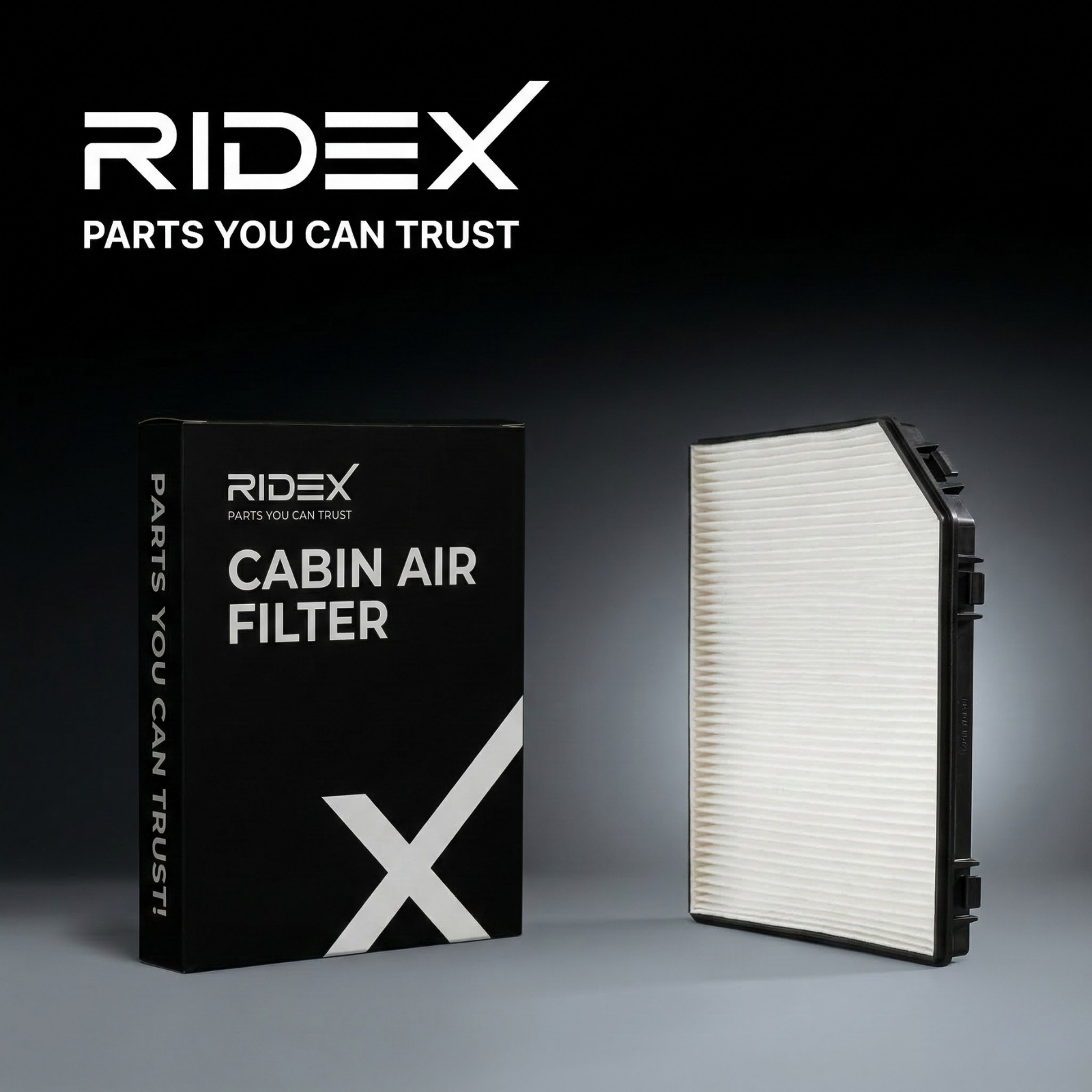 RIDEX 424I0002 Cabin Air Filter (Pollen Filter) – High Efficiency Interior Air Filtration for Audi, Volkswagen, BMW, Mercedes-Benz